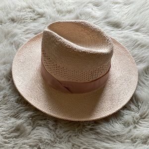 Halogen Rose Gold Straw Hat